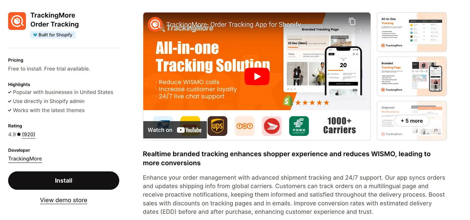 TrackingMore Order Tracking